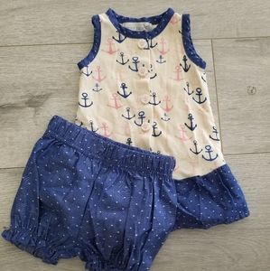Lucky Jade nautical two piece dress and bloomers